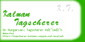 kalman tagscherer business card